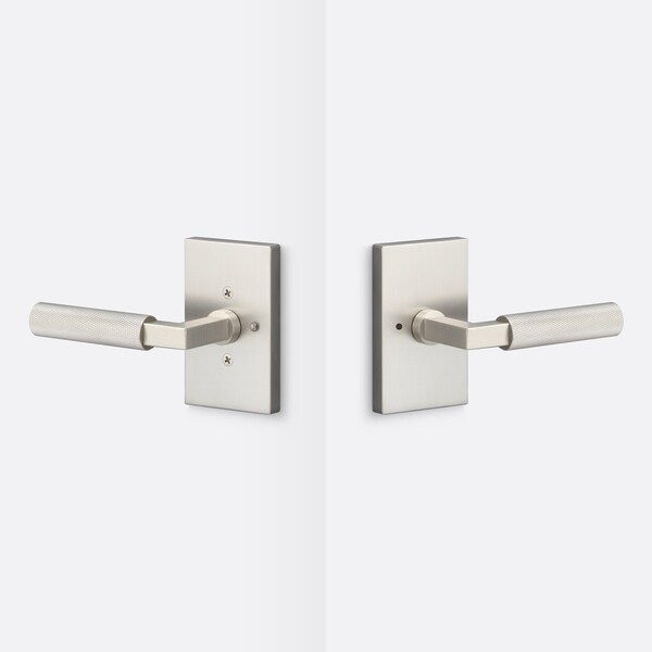 Sure-Loc Hardware Sure-Loc Hardware Levanto Privacy Rosette, Nickel, Knurled Grip in Nickel LV102 NI GRIP-KN NI - main